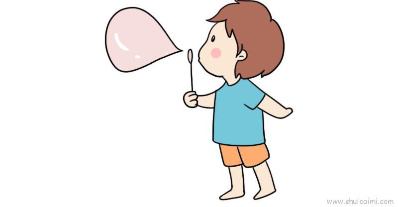 儿童节吹泡泡儿童画怎么画 儿童节吹泡泡简笔画图片大全