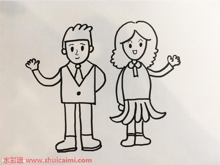 爸爸妈妈怎么画 爸爸妈妈简笔画画法