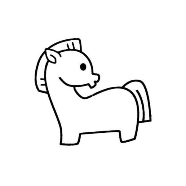 马的简笔画图片大全 马的简笔画图片大全彩色