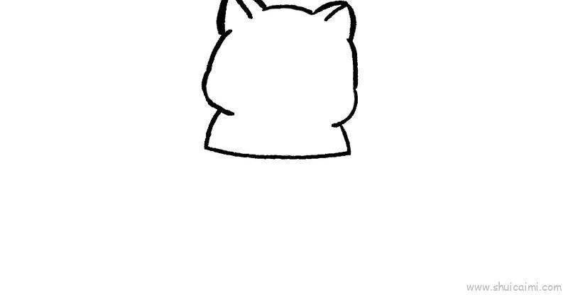 小猫西瓜可爱儿童画怎么画 小猫西瓜可爱简笔画画法