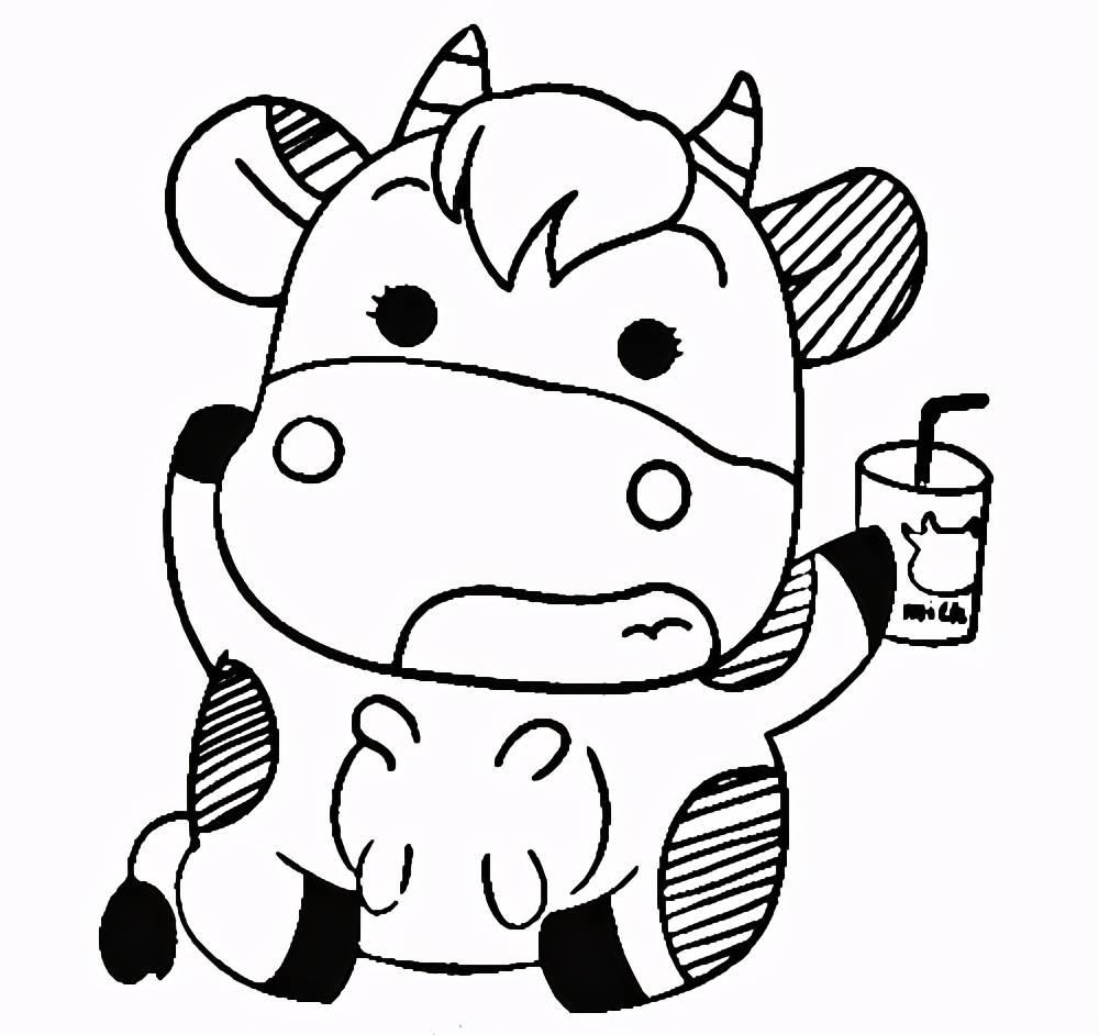 小牛简笔画 小牛简笔画图片可爱