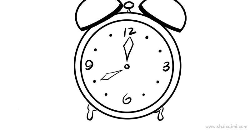 闹钟儿童画怎么画 闹钟简笔画步骤