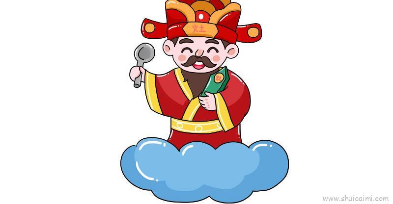 灶王爷儿童画怎么画 灶王爷简笔画顺序