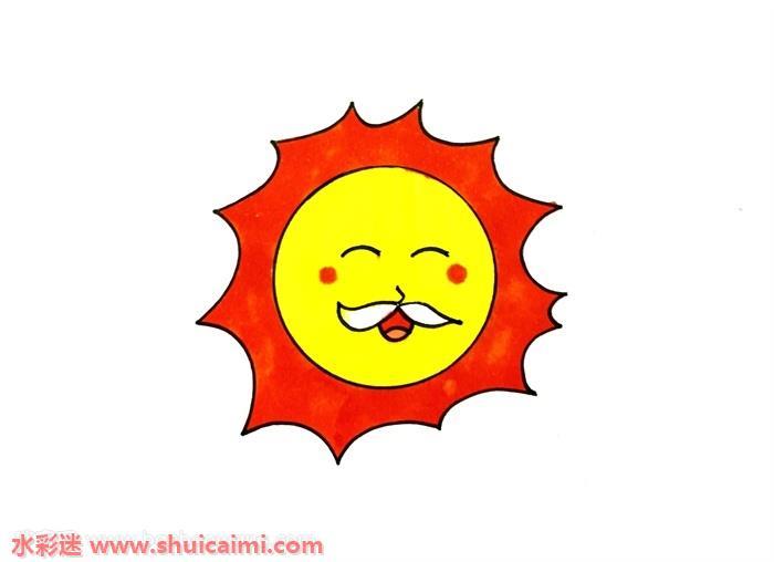 太阳公公怎么画 太阳公公简笔画图片大全带颜色