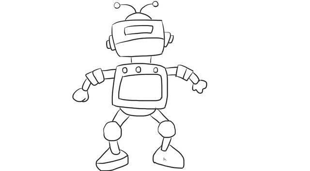 机器人简笔画图片大全 机器人简笔画图片大全儿童简单