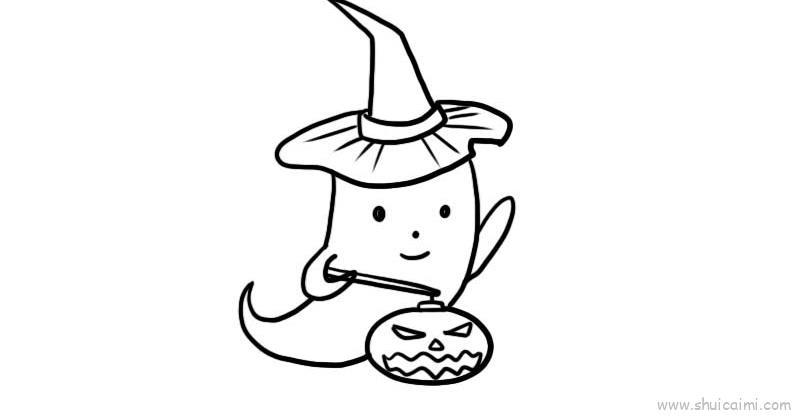 幽灵儿童画怎么画 幽灵简笔画好看