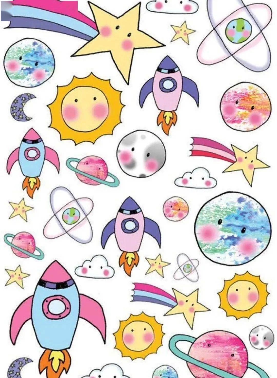 宇宙简笔画 宇宙简笔画图片