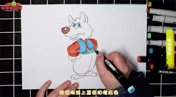 狼怎么画 狼简笔画步骤图
