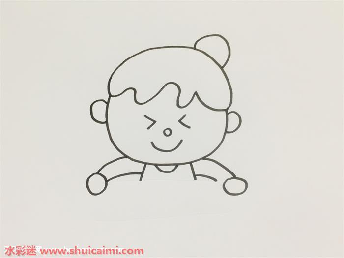 小孩游泳怎么画 小孩游泳简笔画图片大全带颜色