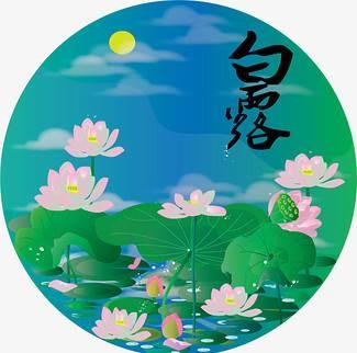 小学生白露绘画 小学生白露诗配画