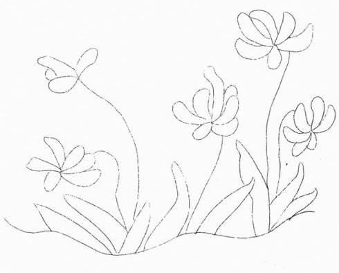花丛简笔画 花丛简笔画彩色