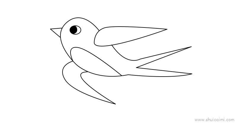 小燕子儿童画怎么画 小燕子简笔画步骤