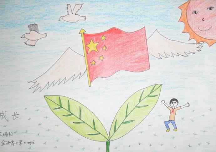 中国梦简笔画图片大全 放飞中国梦简笔画