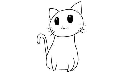 猫的简笔画 猫的简笔画可爱