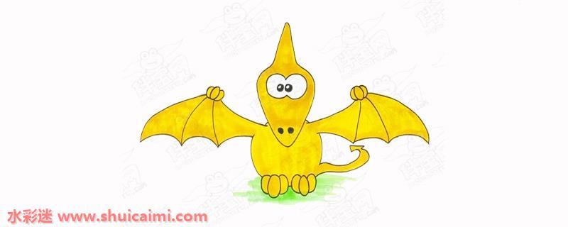 恐龙带颜色怎么画 恐龙简笔画图片