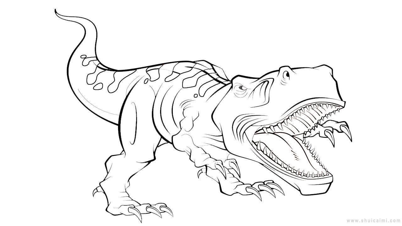 霸王龙简笔画怎么画 霸王龙简笔画好看