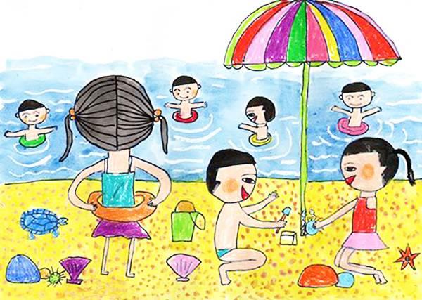 夏天简笔画图片大全集 夏天简笔画儿童画图片