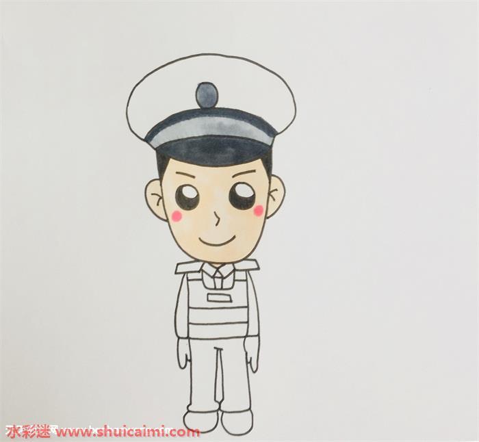 交警怎么画 交警简笔画图片大全彩色
