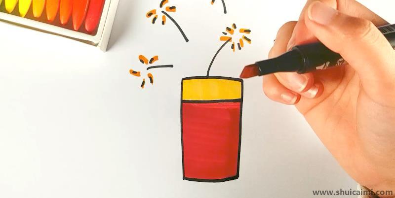 鞭炮儿童简笔画怎么画 鞭炮儿童画画法