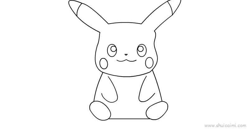 皮卡丘儿童画怎么画 皮卡丘简笔画图片