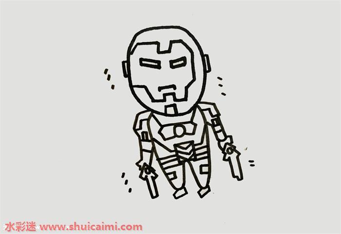 钢铁侠怎么画 钢铁侠简笔画图片大全彩色