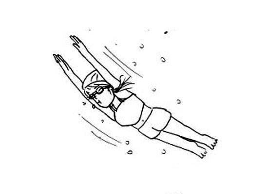 游泳简笔画 游泳简笔画图片大全