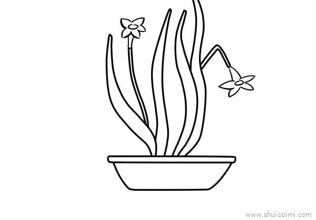 水仙花儿童画怎么画 水仙花简笔画简单