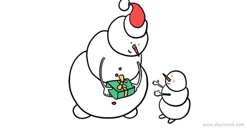 雪人儿童画怎么画 雪人简笔画图片