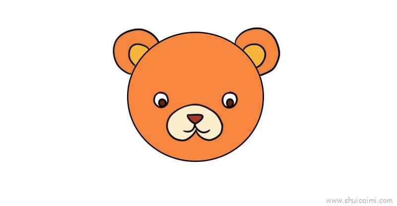圆形动物头像儿童画怎么画 圆形动物头像简笔画简单