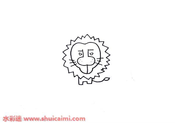 用数字5画狮子怎么画 狮子简笔画简单又漂亮彩色