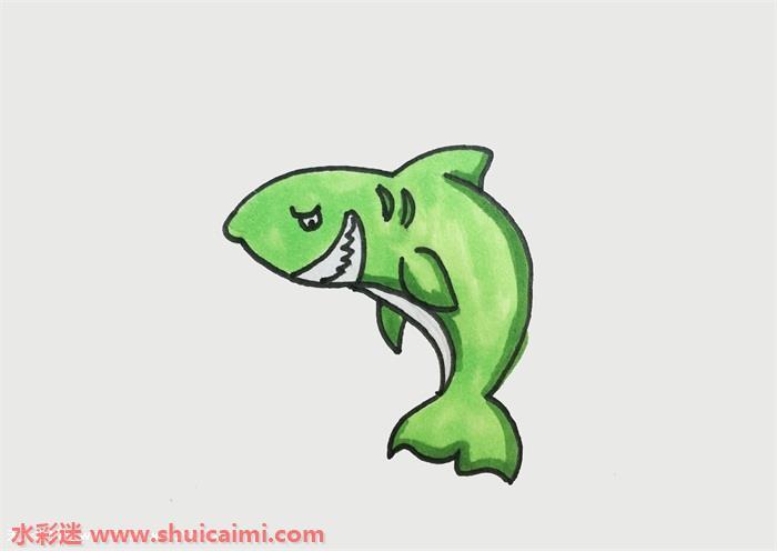 巨齿鲨怎么画 巨齿鲨简笔画画法