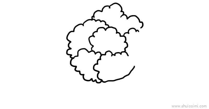 花菜儿童画怎么画 花菜简笔画顺序