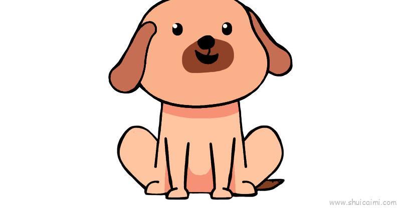 动物小狗儿童画怎么画 动物小狗简笔画简单