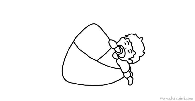 吃粽子教程儿童画怎么画 吃粽子教程简笔画顺序
