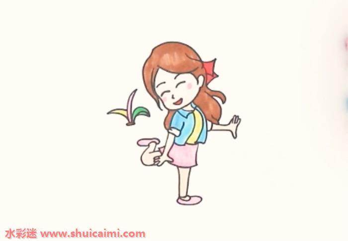 踢毽子怎么画 踢毽子简笔画漂亮卡通
