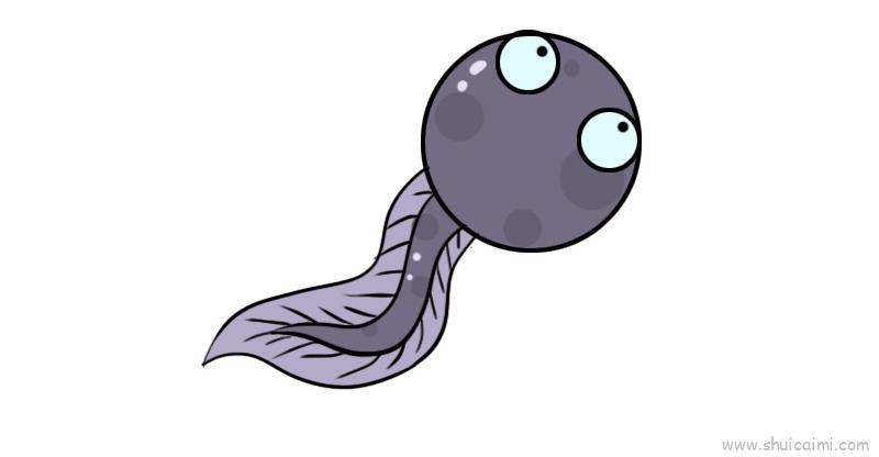 小蝌蚪儿童画怎么画 小蝌蚪简笔画图片大全