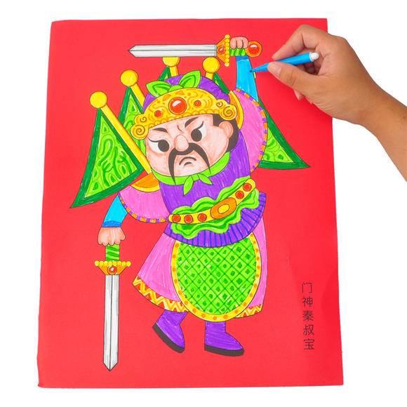 门神简笔画 门神简笔画极简幼儿园