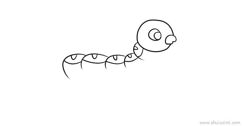 毛毛虫儿童画怎么画 毛毛虫简笔画好看
