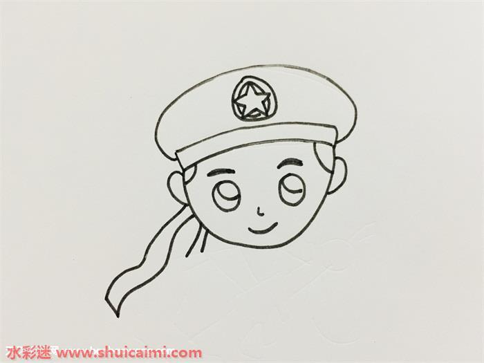 海军军人简笔怎么画 海军军人简笔画图片彩色