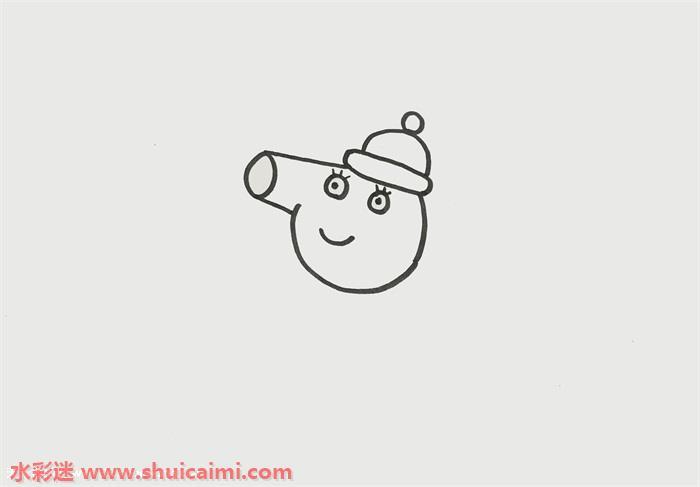 卡通可爱的佩琪教简笔画教程
