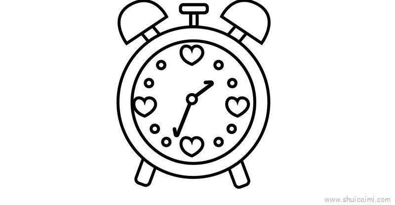 闹钟儿童画怎么画 闹钟简笔画顺序