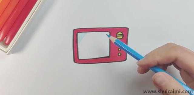 微波炉儿童简笔画详细图片步骤教程大全