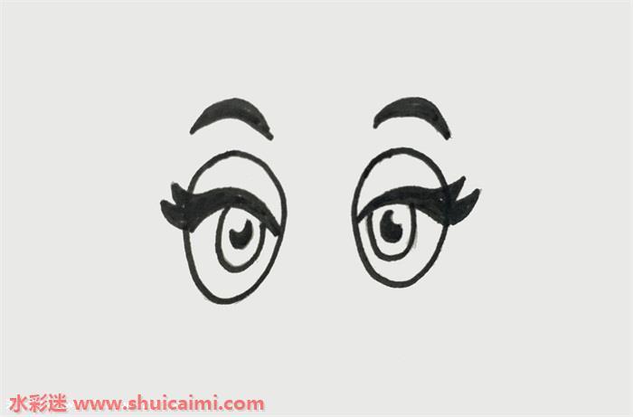 眼睛怎么画 眼睛简笔画图片带颜色