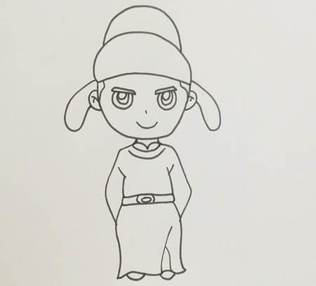 李白简笔画 李白简笔画王者荣耀帅气