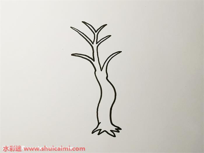 柳树怎么画 简笔画柳树步骤教程图