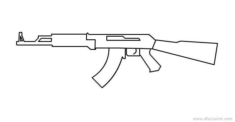 步枪儿童画怎么画 步枪简笔画步骤
