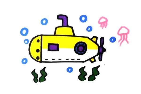 潜水艇简笔画 潜水艇简笔画儿童画