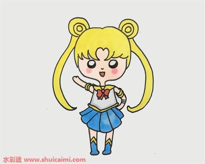 好看的简笔画月亮公主怎么画?