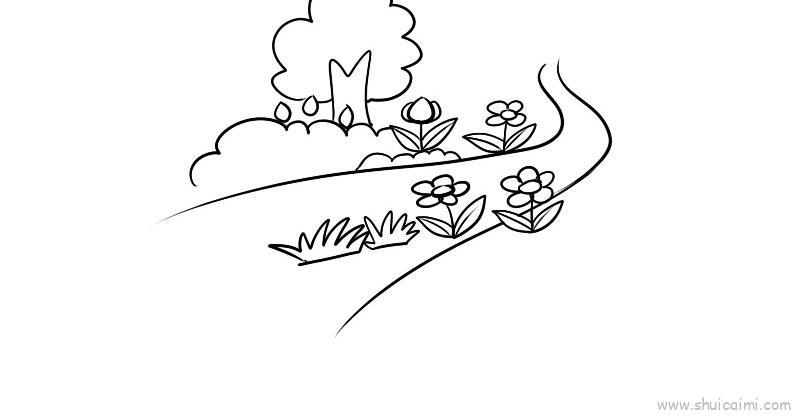 开满鲜花儿童画怎么画 开满鲜花简笔画好看