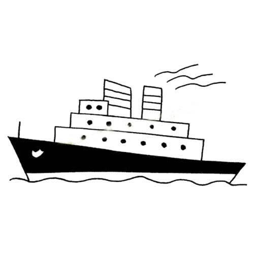 简笔画轮船怎么画 简笔画大船图片